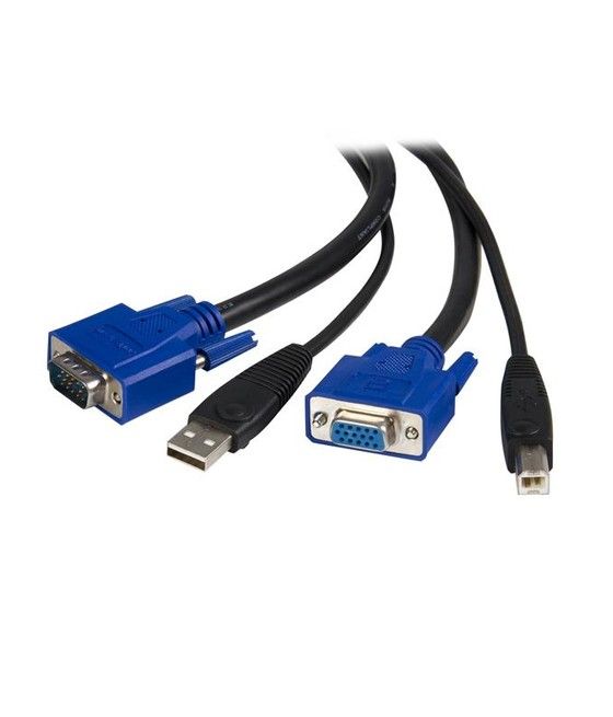 StarTech.com Cable KVM de 1,8m Todo en Uno VGA USB A USB B HD15 - 6ft Pies 2 en 1 - Imagen 1