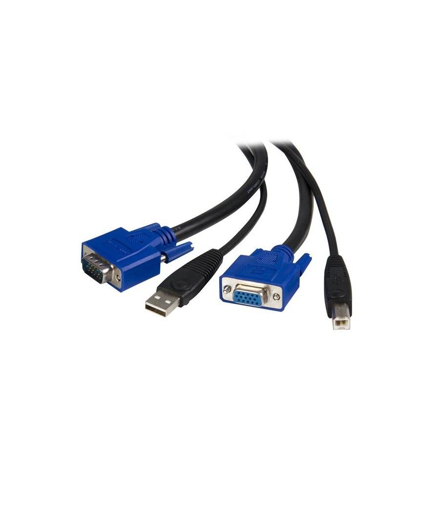 StarTech.com Cable KVM de 1,8m Todo en Uno VGA USB A USB B HD15 - 6ft Pies 2 en 1 - Imagen 2