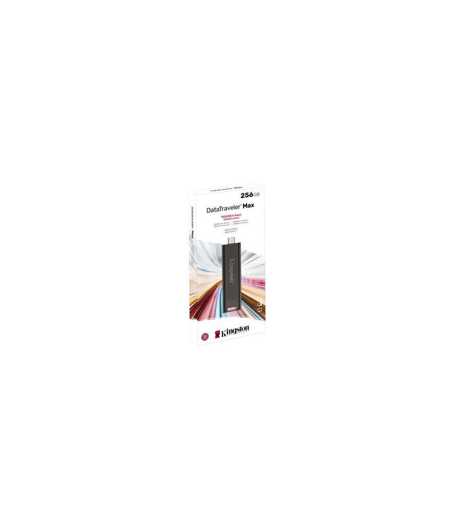 Kingston technology datatraveler max unidad flash usb 256 gb usb tipo c 3.2 gen 2 (3.1 gen 2) negro