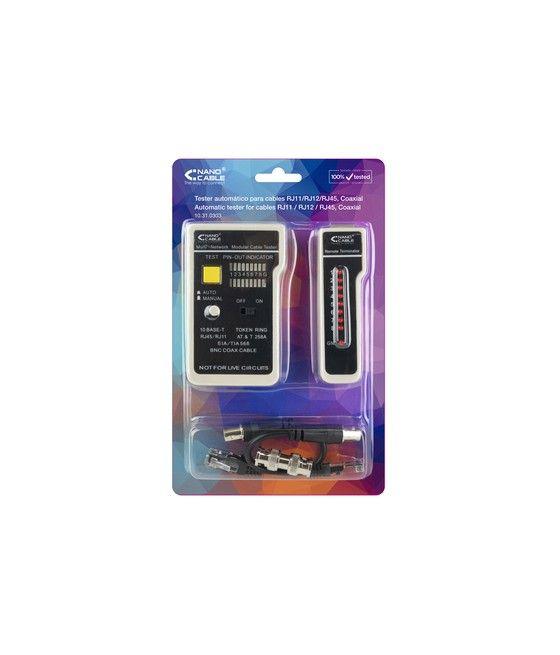 Nanocable TESTEADOR PARA CABLE RJ11/RJ12/RJ45, COAXIAL - Imagen 4