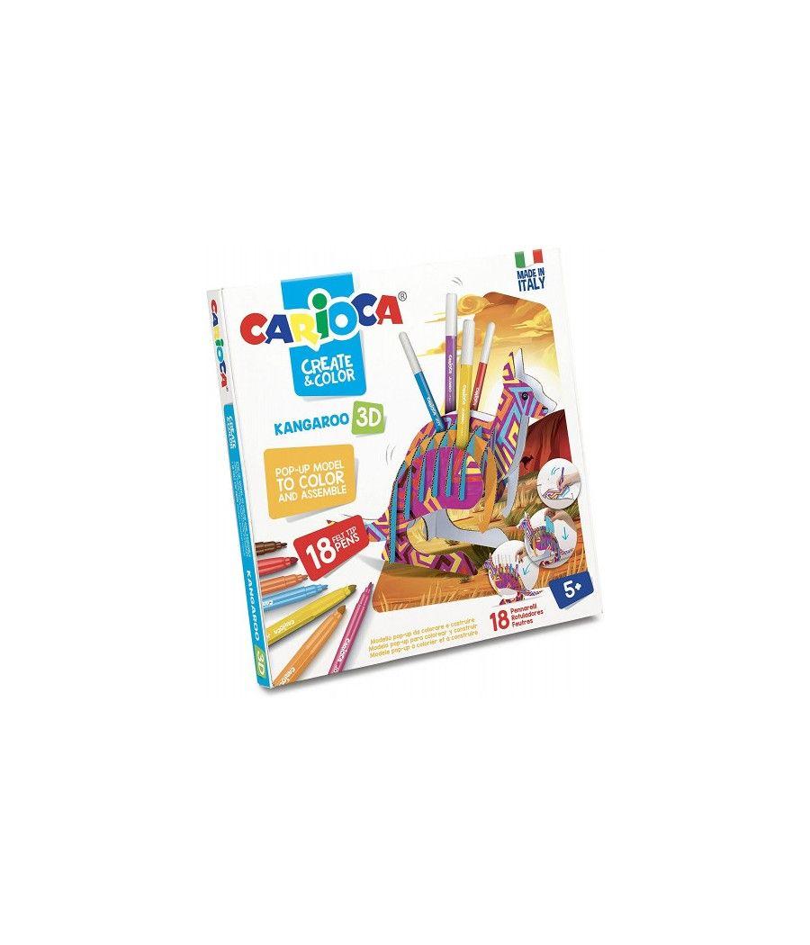 Set create & color kangaroo 3d carioca 42903