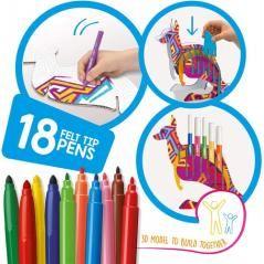 Set create & color kangaroo 3d carioca 42903