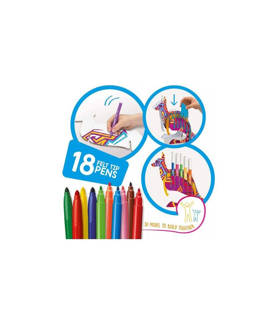 Set create & color kangaroo 3d carioca 42903