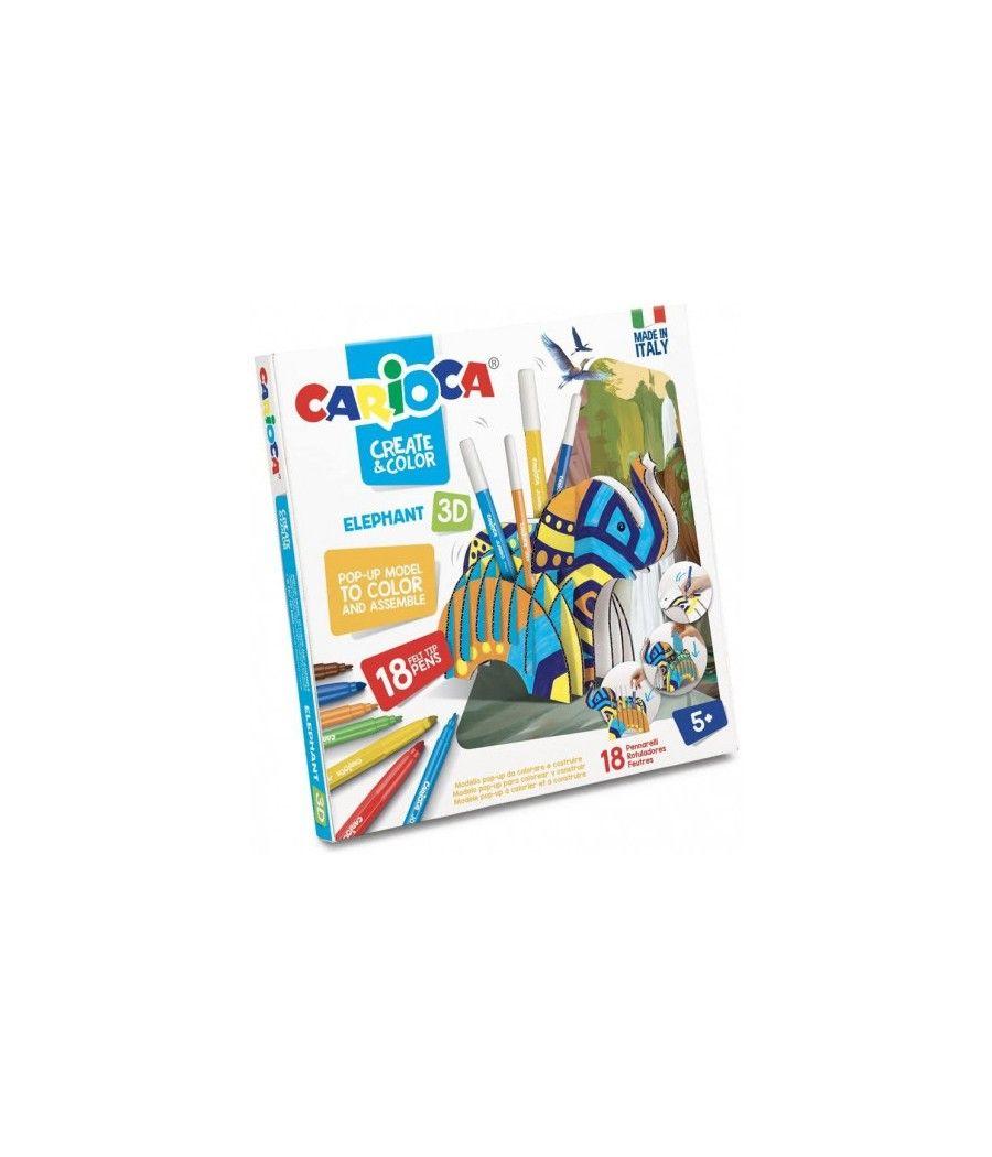 Set create & color elephant 3d carioca 42902