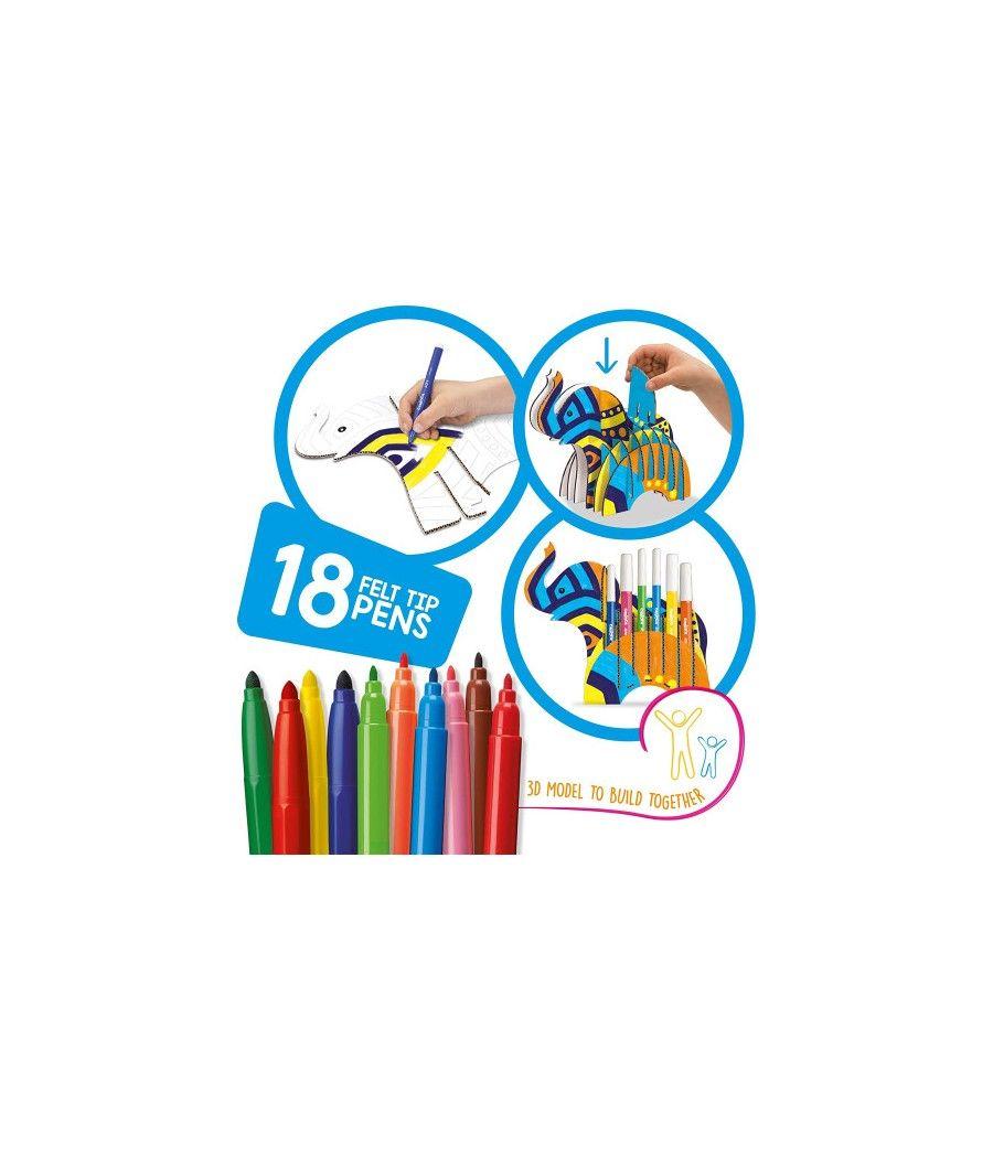 Set create & color elephant 3d carioca 42902