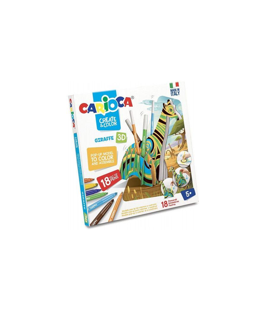 Set create & color giraffe 3d carioca 42901