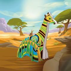 Set create & color giraffe 3d carioca 42901