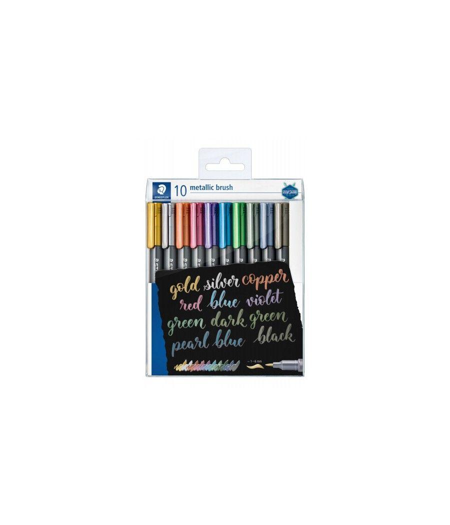 Metallic brush, estuche 10 colores staedtler 8321 tb10