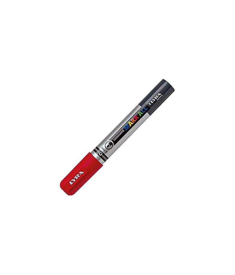Marcador permanente mark all rojo 2 mm lyra groove l6820018