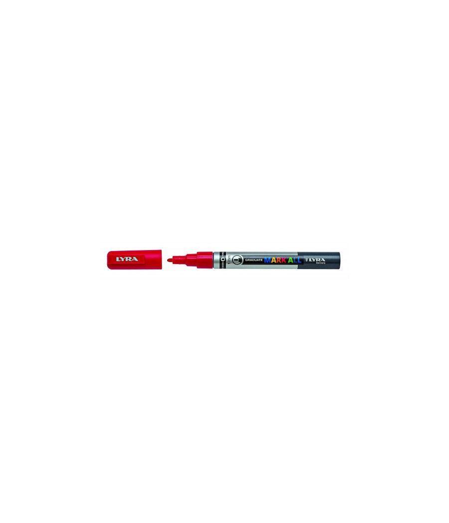 Marcador permanente mark all rojo 1 mm lyra groove l6810018