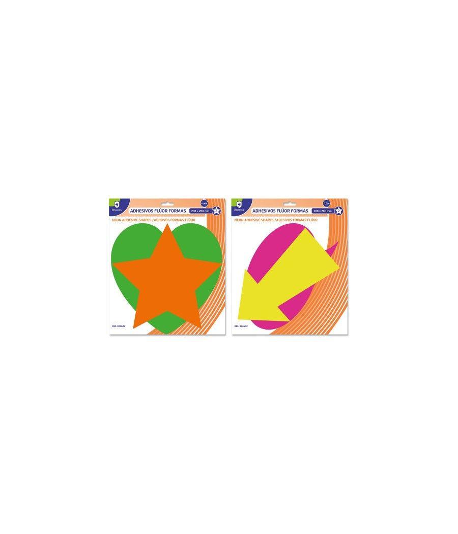 Bismark adhesivos formas fluorescentes - pack 2 colores