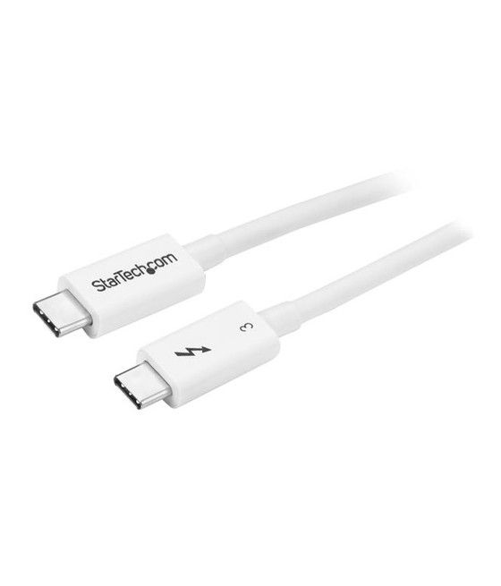 StarTech.com Cable de 0,5m Thunderbolt 3 Blanco - Cable Compatible con USB-C y DisplayPort - USB Tipo C - Imagen 1