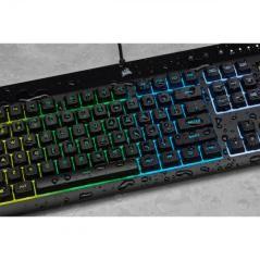 Corsair k55 rgb pro teclado usb qwerty español negro