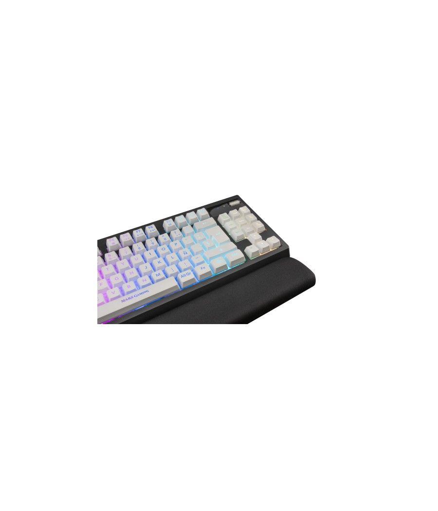 Mars gaming mkaxwpt teclado usb portugués negro, blanco