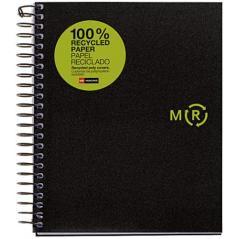 Cuaderno 100% reciclado nb-4 a5 120hojas tapas polipropileno miquelrius 6039