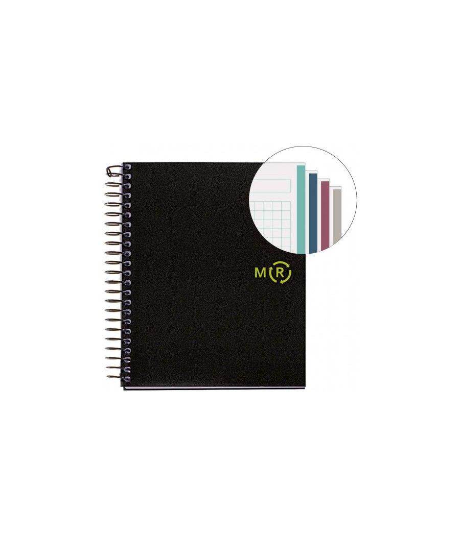 Cuaderno 100% reciclado nb-4 a5 120hojas tapas polipropileno miquelrius 6039