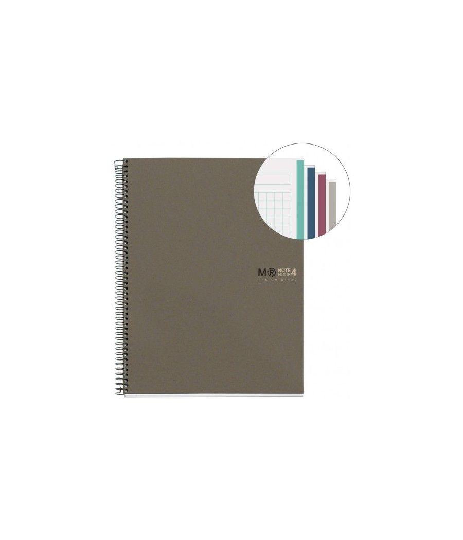 Cuaderno 100% reciclado nb-4 a5 120hojas ecogris miquelrius 6084