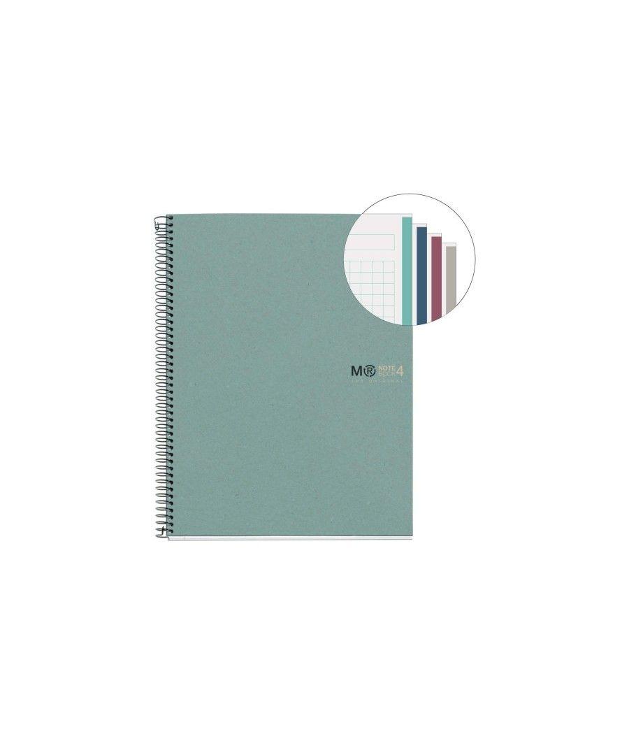 Cuaderno 100% reciclado nb-4 a4 120hojas ecoazul miquelrius 6083