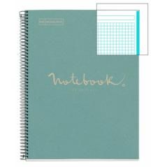 Cuaderno 100% reciclado nb-1 a4 80hojas ecoazul emotions miquelrius 6092