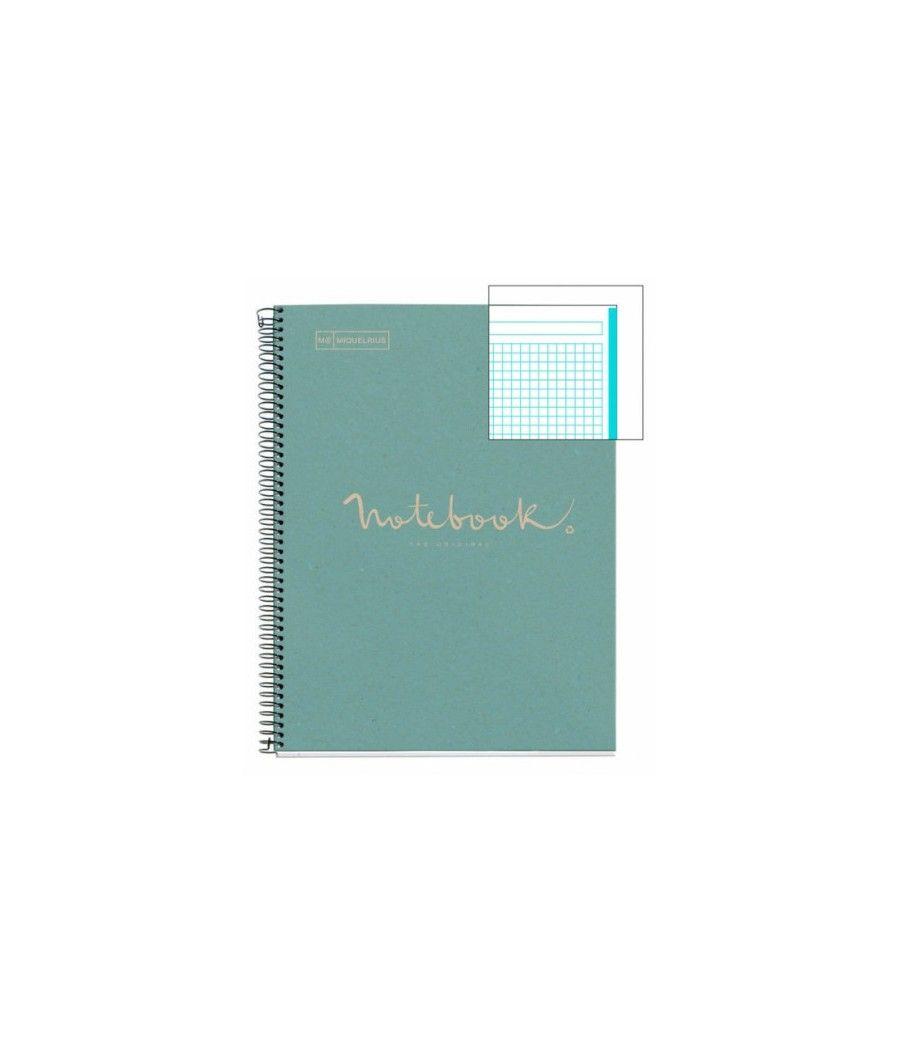 Cuaderno 100% reciclado nb-1 a4 80hojas ecoazul emotions miquelrius 6092