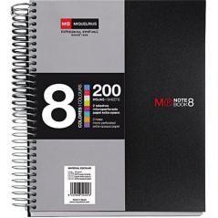 Cuaderno espiral nb-8 a5 200 hojas 5x5mm polipropileno negro miquelrius 42007