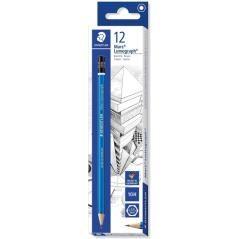 Lapiz grafito mars lumograph 100, grad. 10h staedtler 100-10h pack 12 unidades