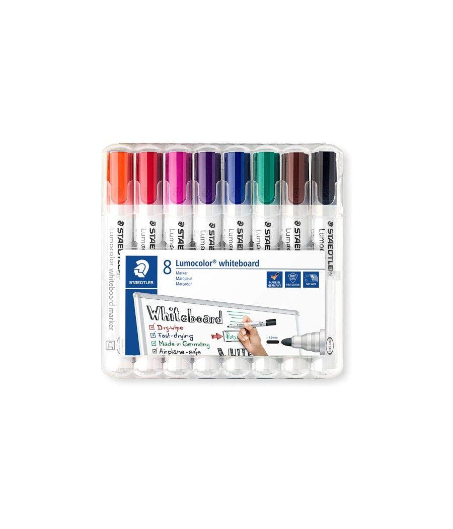 Estuche 8 pzas lumocolor whiteboard marker 351, surt. staedtler 351 wp8