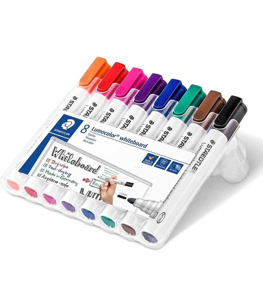 Estuche 8 pzas lumocolor whiteboard marker 351, surt. staedtler 351 wp8