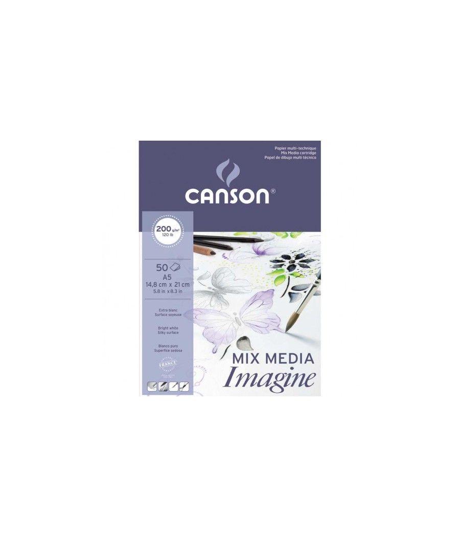 Canson imagine arte de papel 25 hojas pack 3 unidades