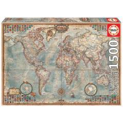 Educa political map of the world puzzle rompecabezas 1500 pieza(s)