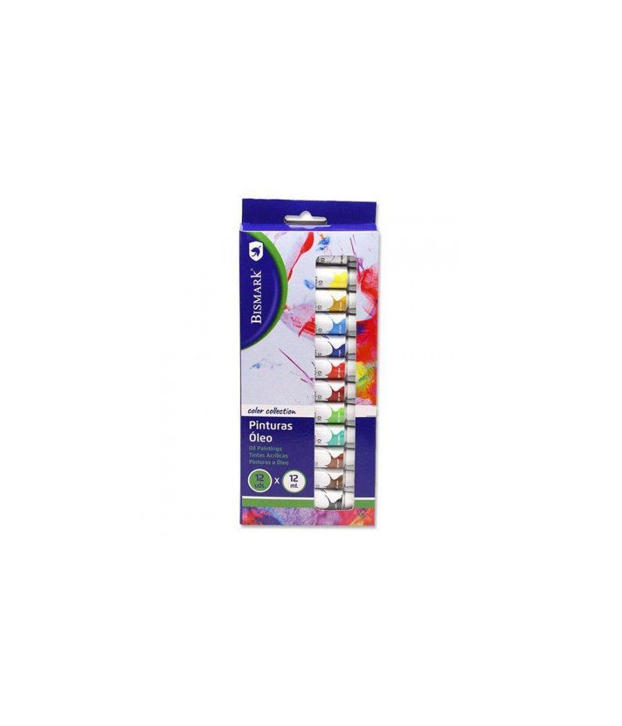 Set pinturas oleo tubos 12 colores x 12 ml bismark 327026