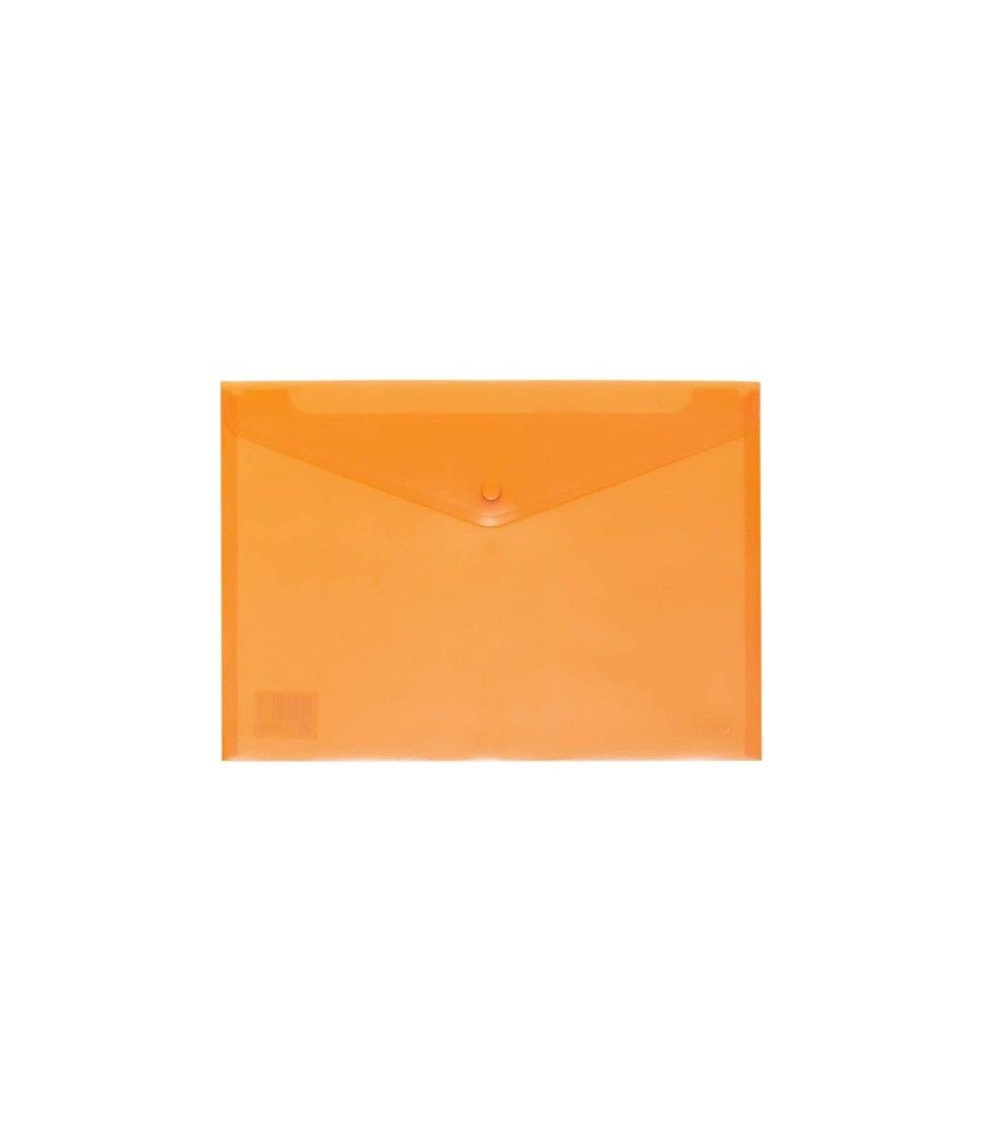 Sobre polipropileno folio solapa c/broche plastico naranja carchivo 342k52