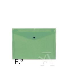 Sobre polipropileno folio solapa c/broche plastico verde carchivo 342k15