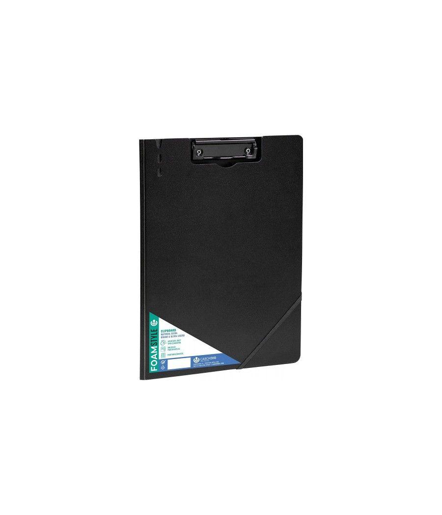 Carpeta c/pinza a4 polipropileno rigido foam stlye negro carchivo 63040106