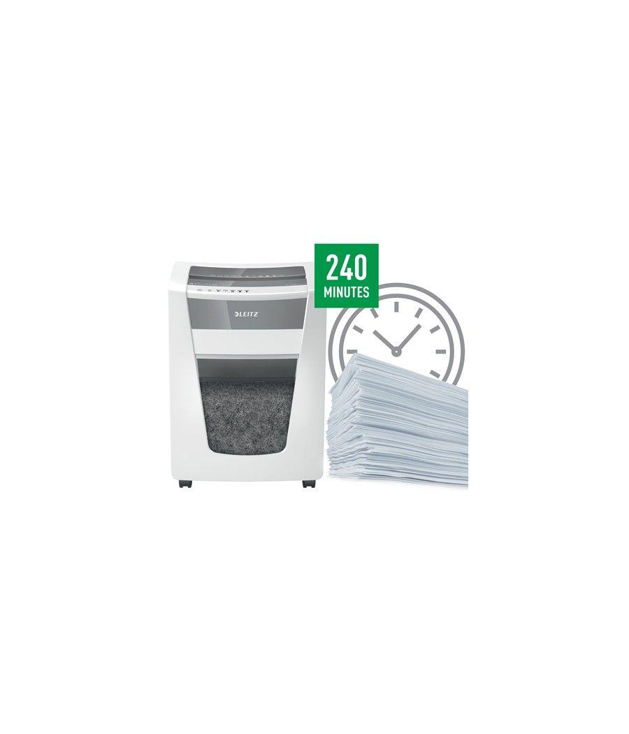 Destructora leitz iq office pro p4, blanco/plata leitz 80060000