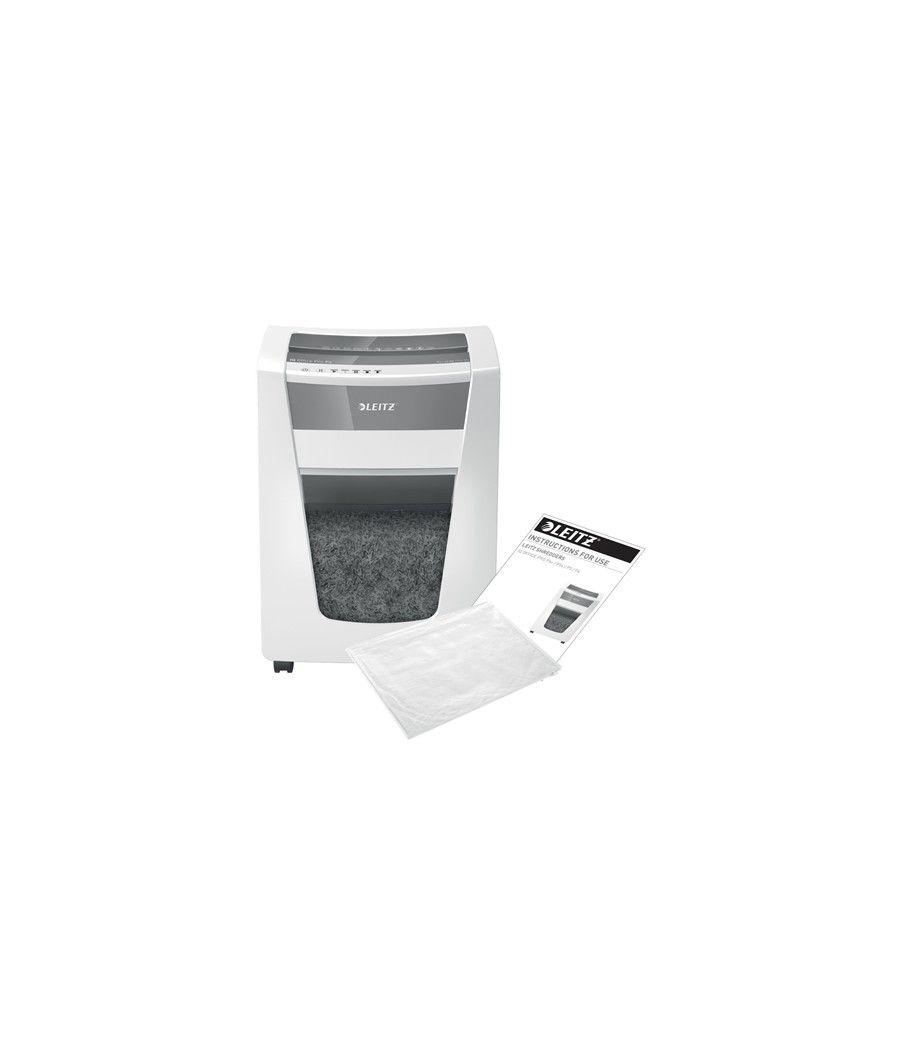 Destructora leitz iq office pro p4, blanco/plata leitz 80060000