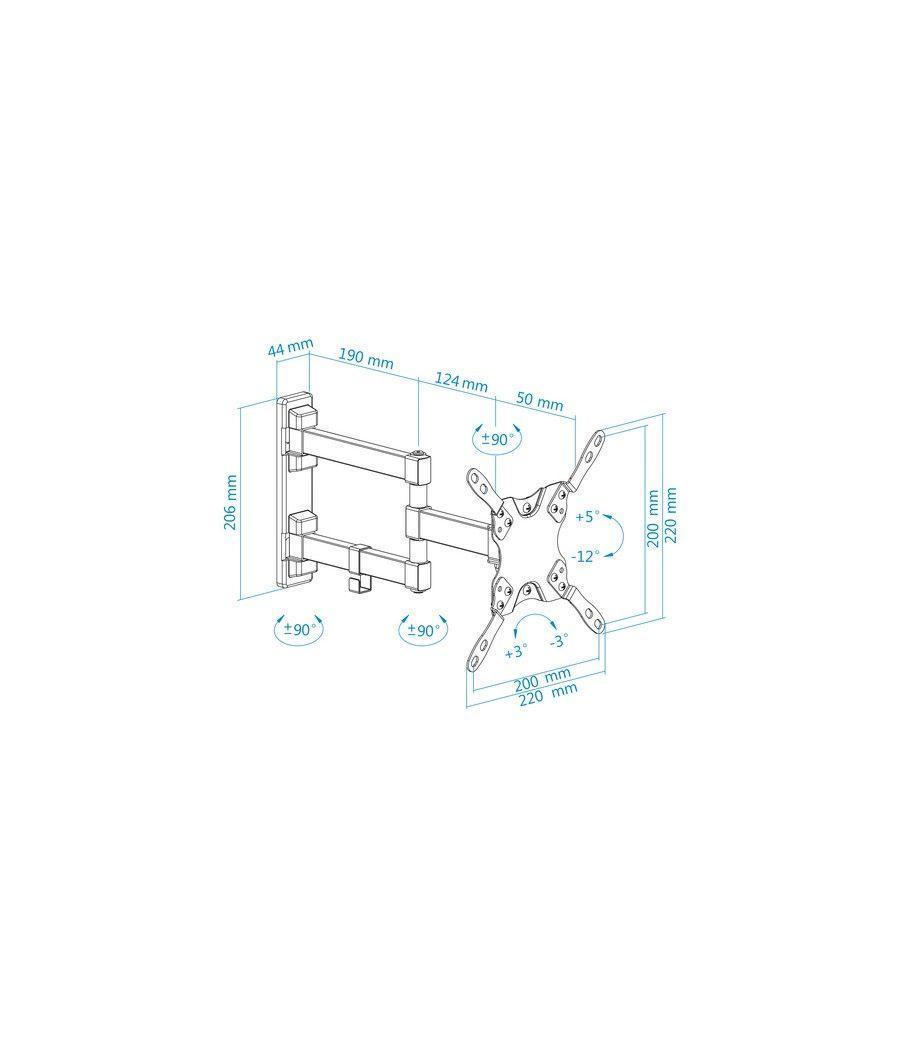 TooQ LP2142TNL-B soporte para TV 106,7 cm (42") Negro - Imagen 13