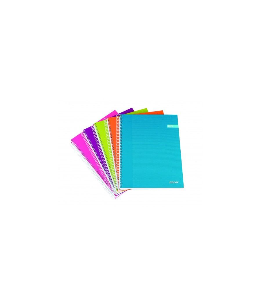 Cuaderno tapa forrada a4 cuadros 120 hojas 70g surtido moda classic stripes ancor 040050 pack 8 unidades