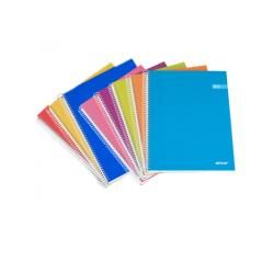Cuaderno tapa forrada folio cst 80 hojas 90g q4x4 st ancor 058659 pack 8 unidades