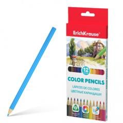 Caja lápices de colores triangular 12 colores erich krause 49886