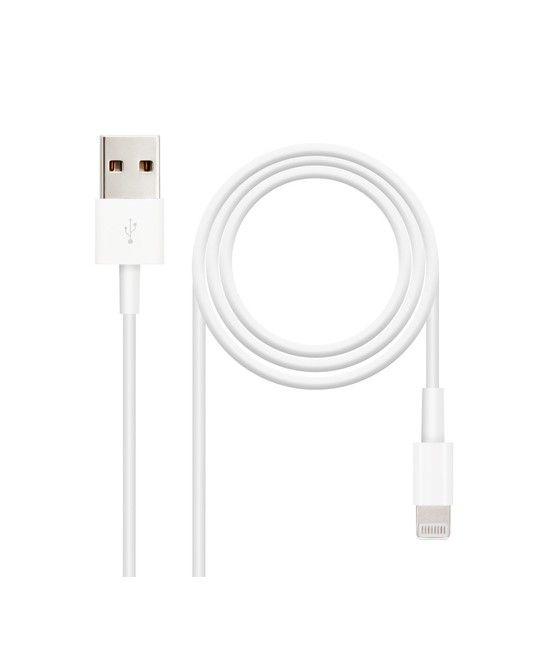 Nanocable CABLE LIGHTNING IPHONE A USB 2.0, IPHONE LIGHTNING-USB A/M, 1.0 M - Imagen 1