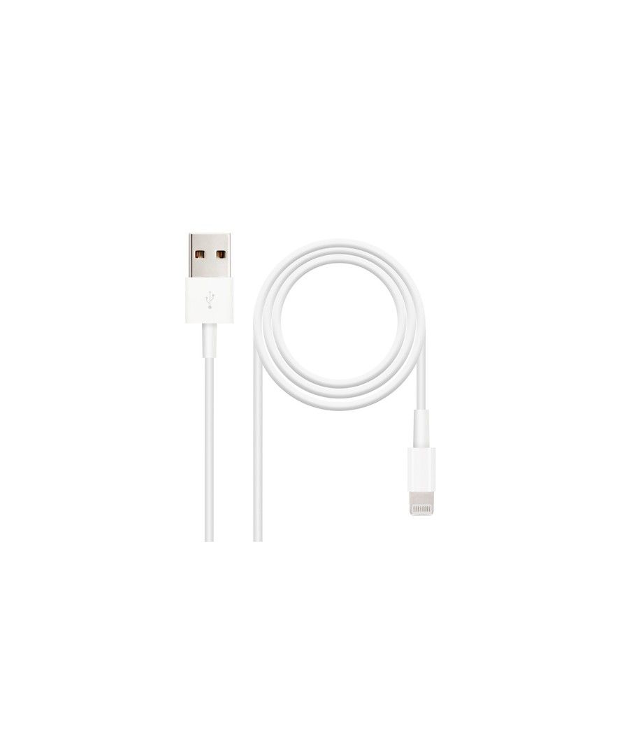 Nanocable CABLE LIGHTNING IPHONE A USB 2.0, IPHONE LIGHTNING-USB A/M, 1.0 M - Imagen 1