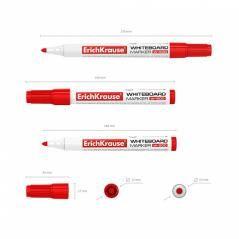 Marcador pizarra blanca w-500, color: rojo erich krause 12847 pack 12 unidades