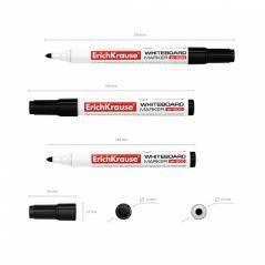 Marcador pizarra blanca w-500, color: negro erich krause 12845 pack 12 unidades