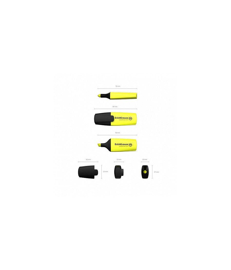 Fluorescente visioline mini, color: amarillo erich krause 42753 pack 10 unidades