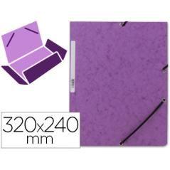 Carpeta carton simil prespan 500 gr./m2. folio goma solapa violeta mariola 1525vi pack 20 unidades