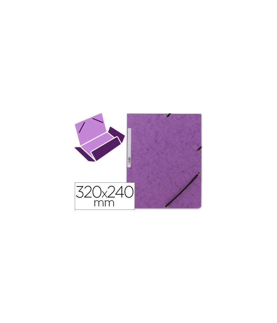 Carpeta carton simil prespan 500 gr./m2. folio goma solapa violeta mariola 1525vi pack 20 unidades