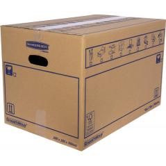 Caja de mudanza montaje manual l 500x300x300. cartón doble bankers box 6208201 pack 10 unidades