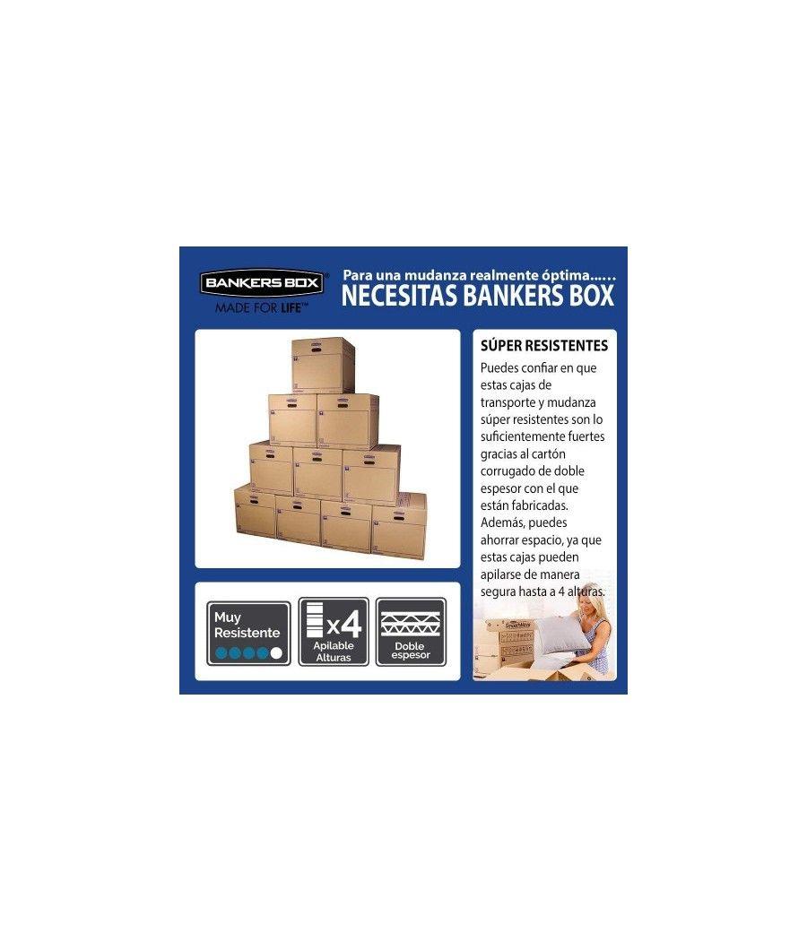 Caja de mudanza montaje manual l 500x300x300. cartón doble bankers box 6208201 pack 10 unidades