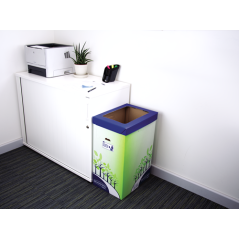 Papelera reciclaje gran capacidad bankers box 8049202 pack 2 unidades